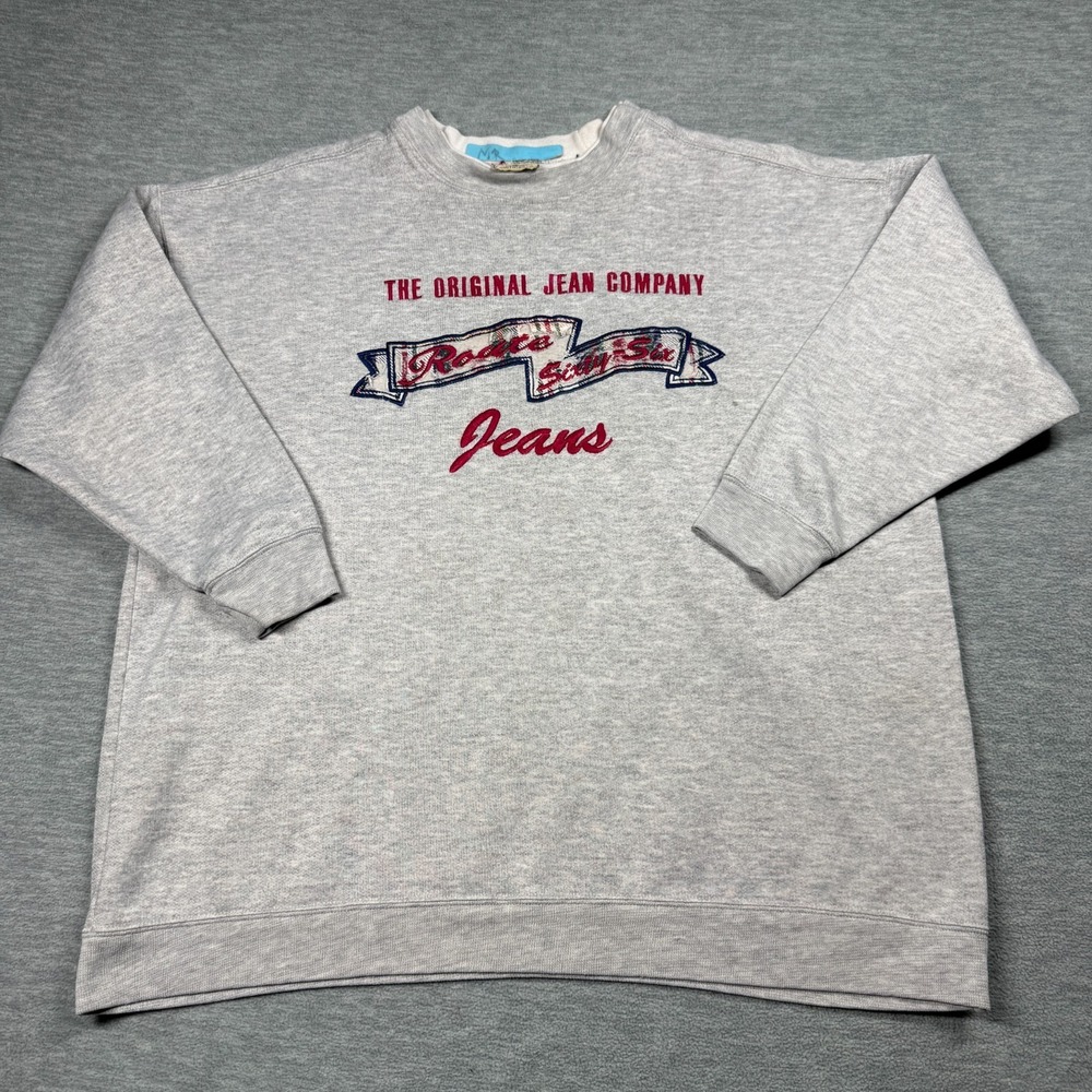 Route 66 Sweatshirt Men L Gray The Original Jean Company Embroidery Crewneck Vtg